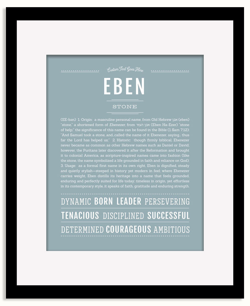 Frame Options | Powder Blue | Black Frame, Matted