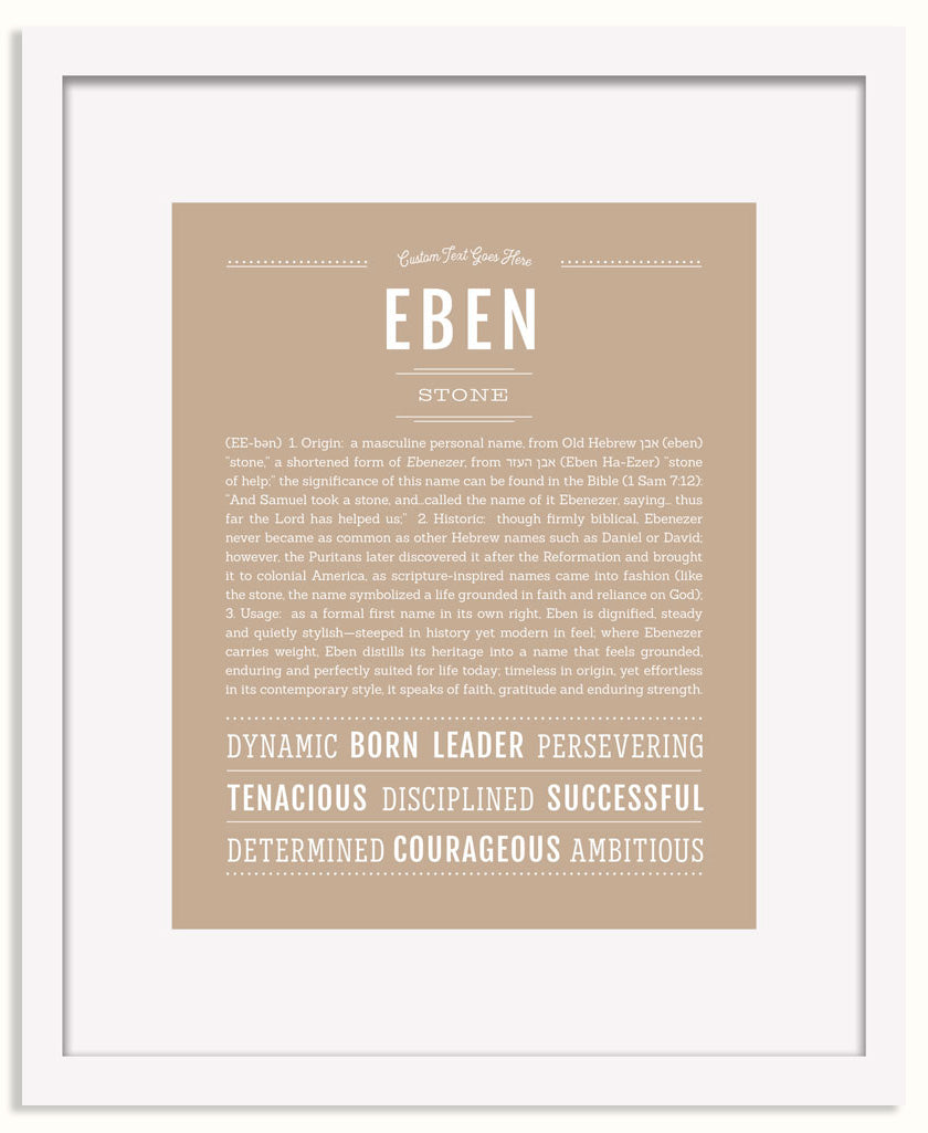 Frame Options | Tan | White Frame, Matted