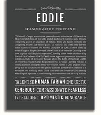 Eddie | Name Art Print – Name Stories