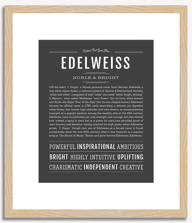 Edelweiss | Name Art Print