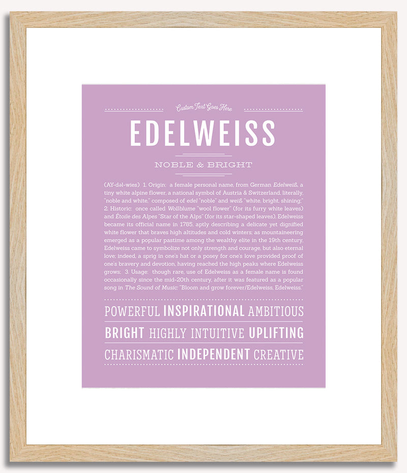 Edelweiss | Name Art Print