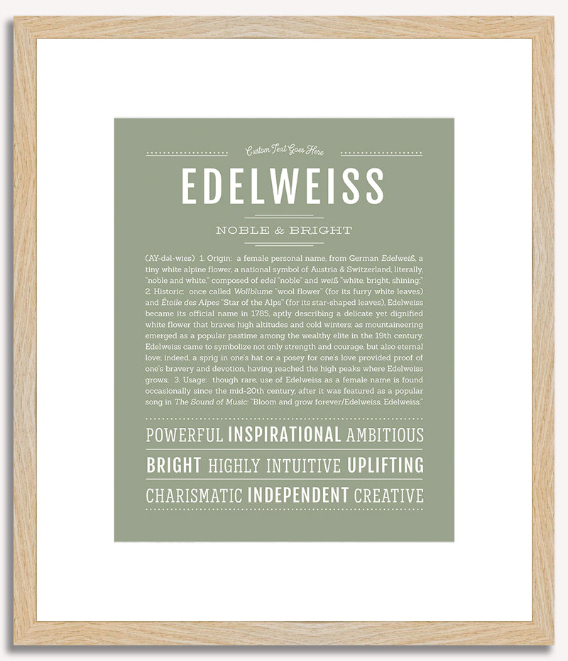 Edelweiss | Name Art Print