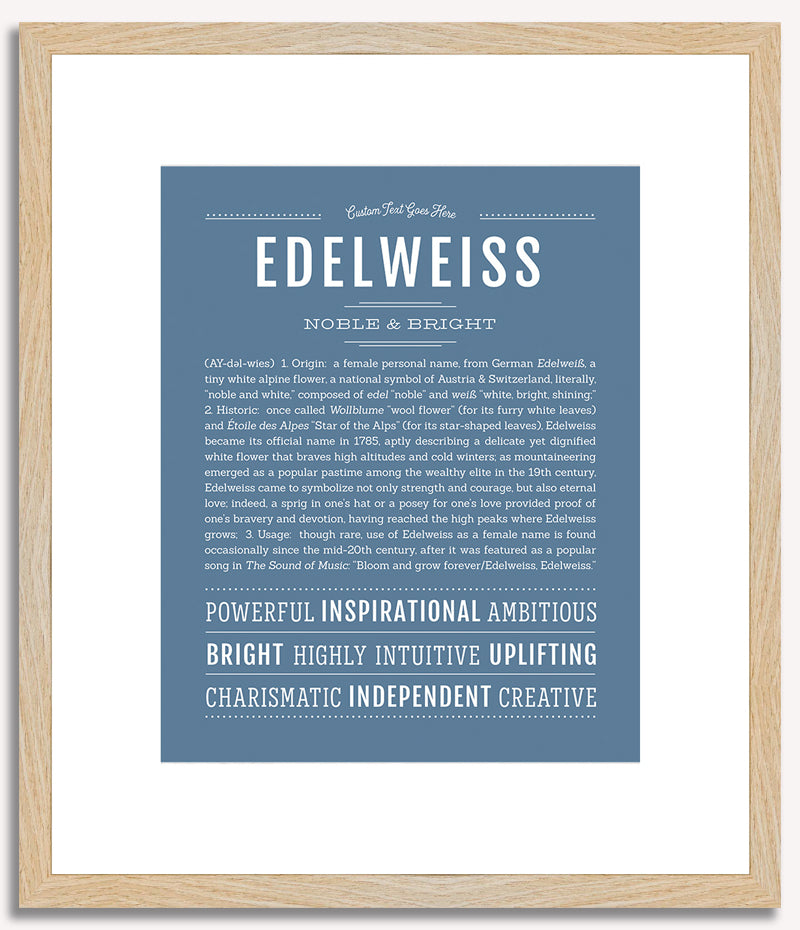 Edelweiss | Name Art Print