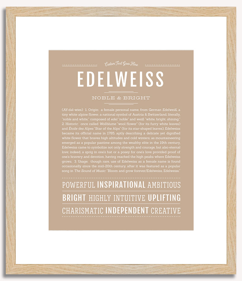 Edelweiss | Name Art Print