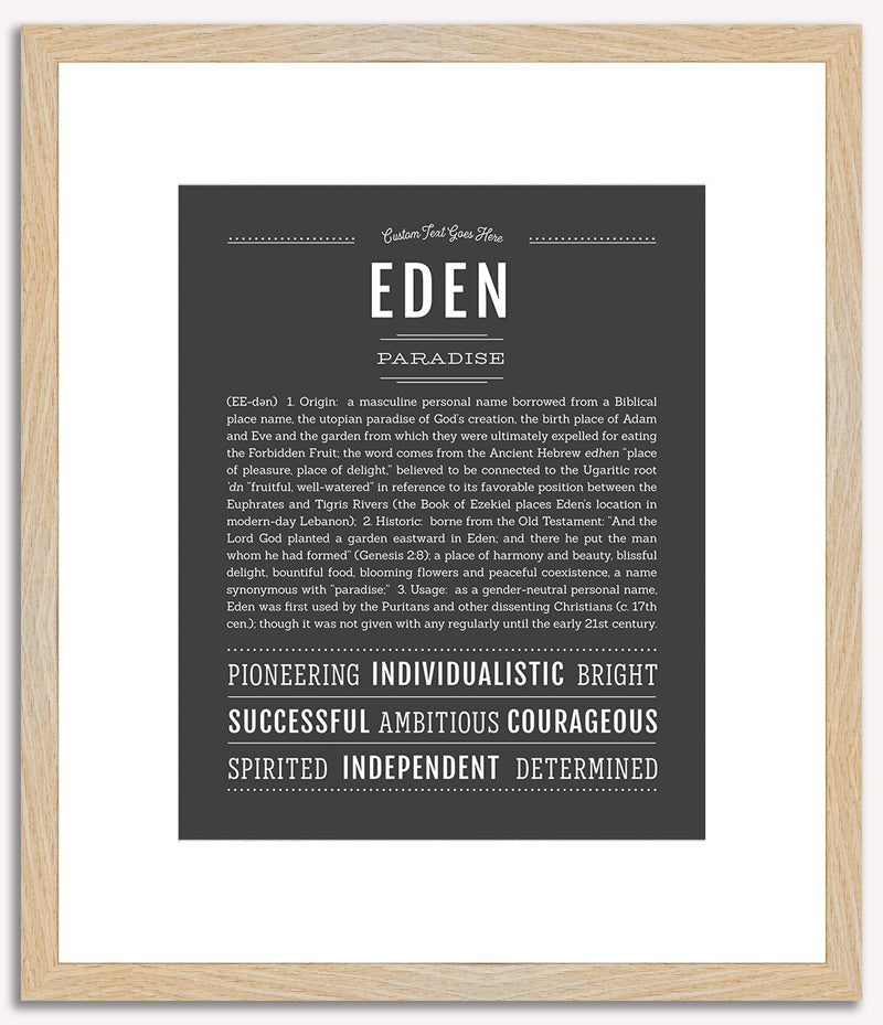 Eden (male) | Name Art Print