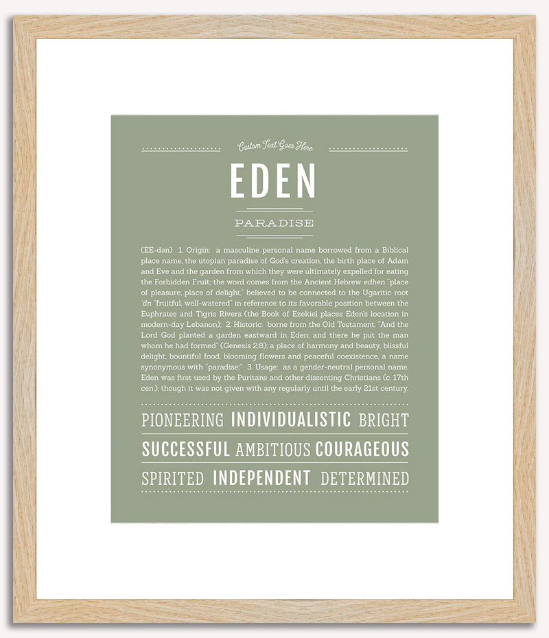 Eden (male) | Name Art Print