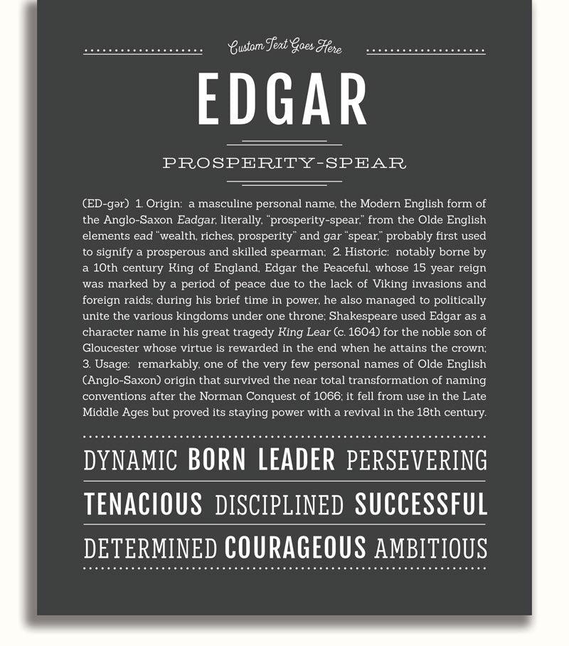 Edgar | Name Art Print – Name Stories