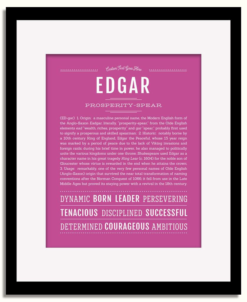 Frame Options | Dark Pink | Black Frame, Matted