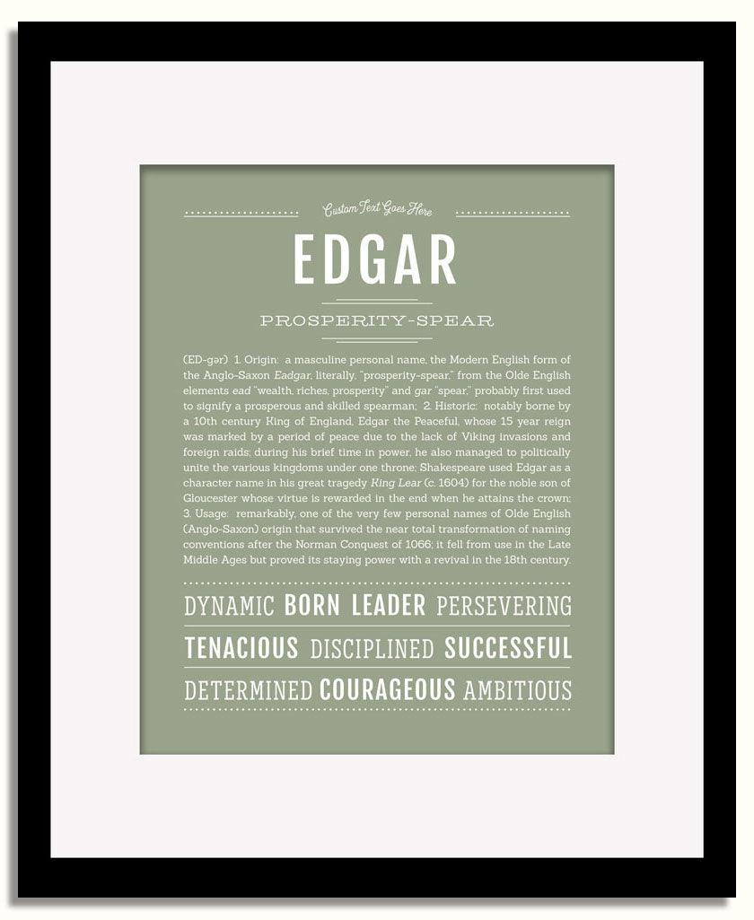 Frame Options | Sage | Black Frame, Matted