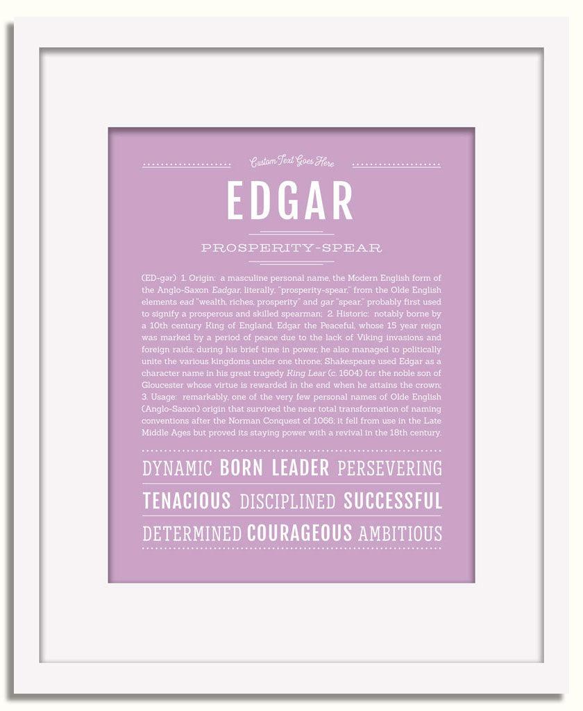 Frame Options | Lilac | White Frame, Matted