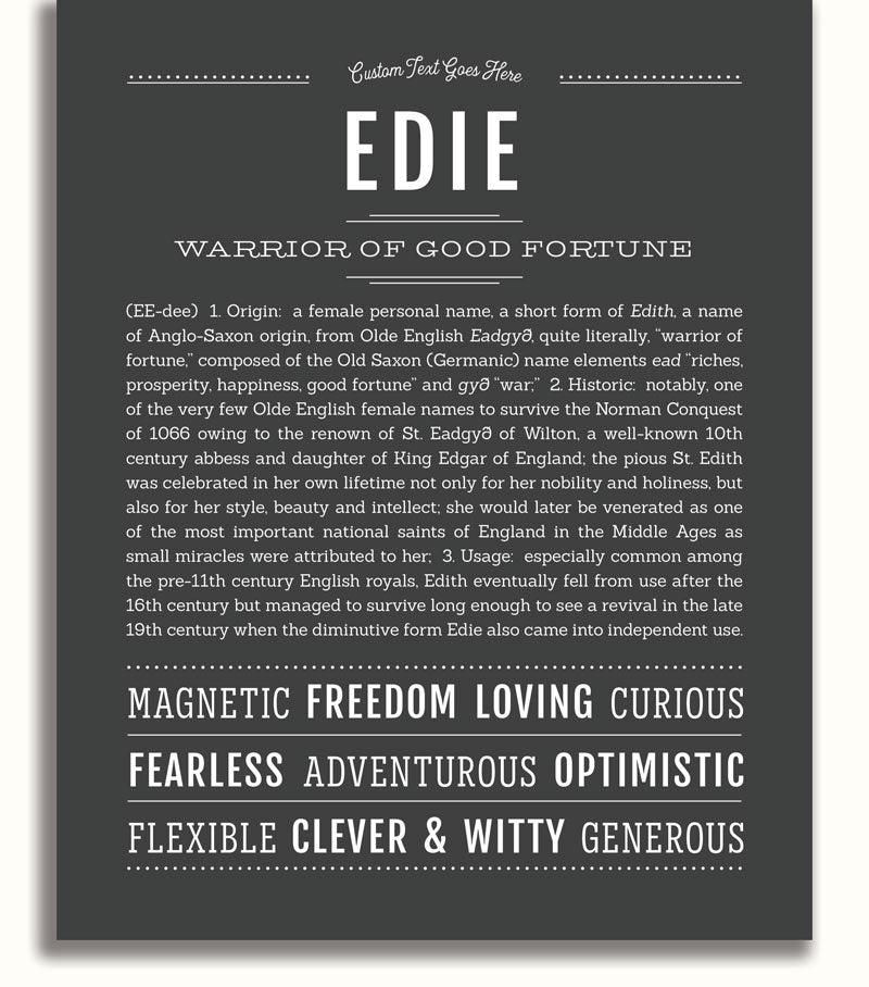 Edie | Name Art Print – Name Stories
