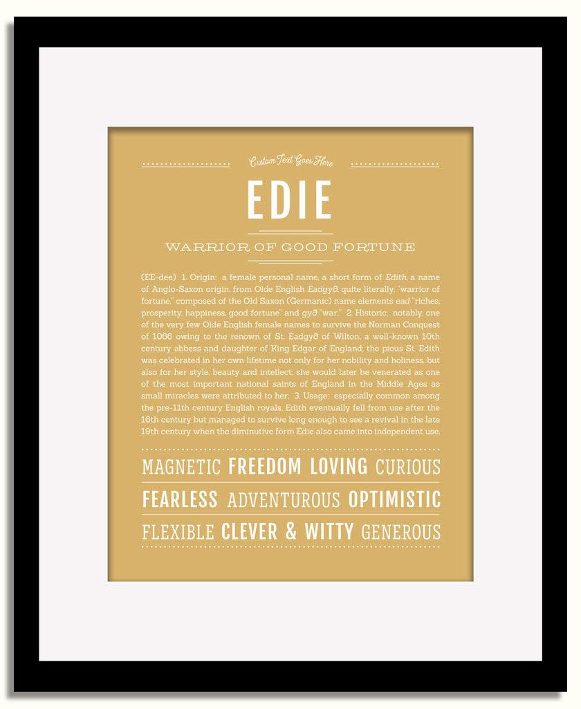 Frame Options | Matte Gold | Black Frame, Matted