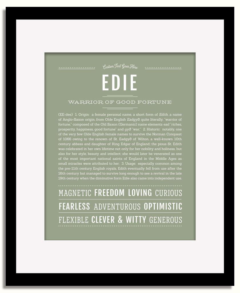 Frame Options | Sage | Black Frame, Matted