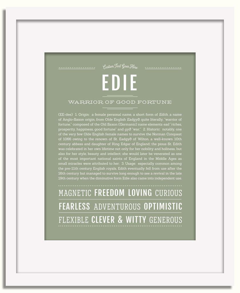 Frame Options | Sage | White Frame, Matted