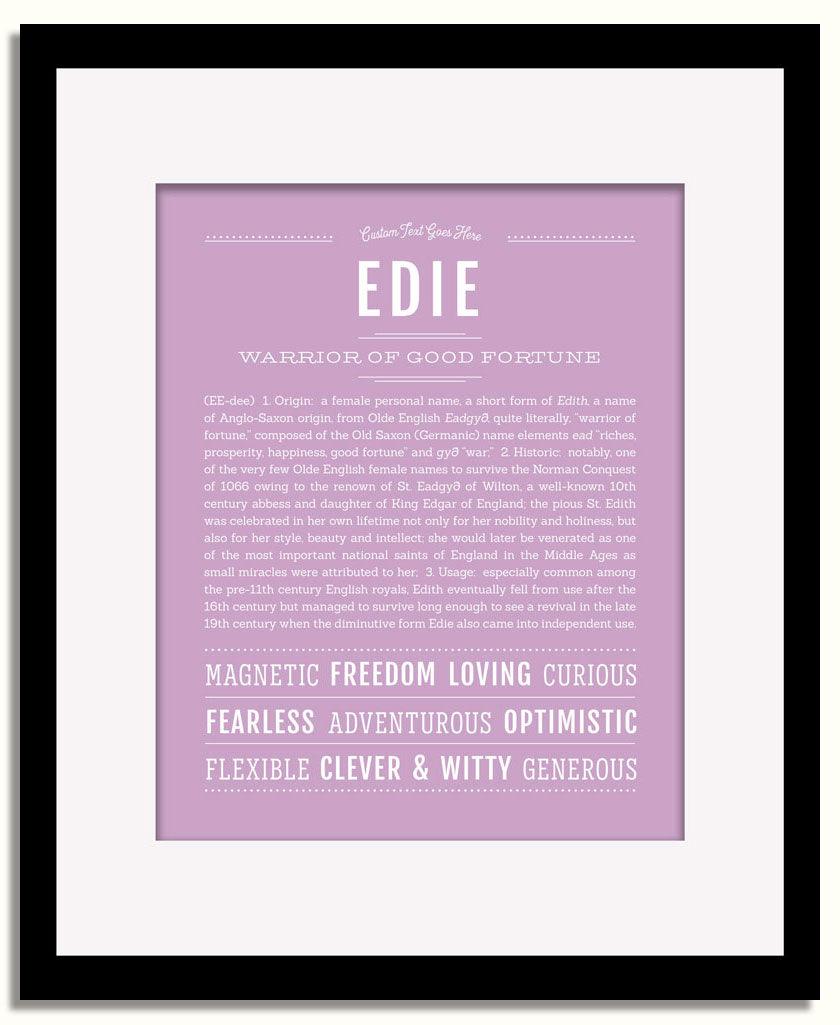 Frame Options | Lilac | Black Frame, Matted