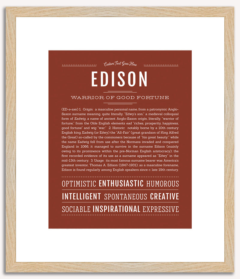 Edison | Name Art Print