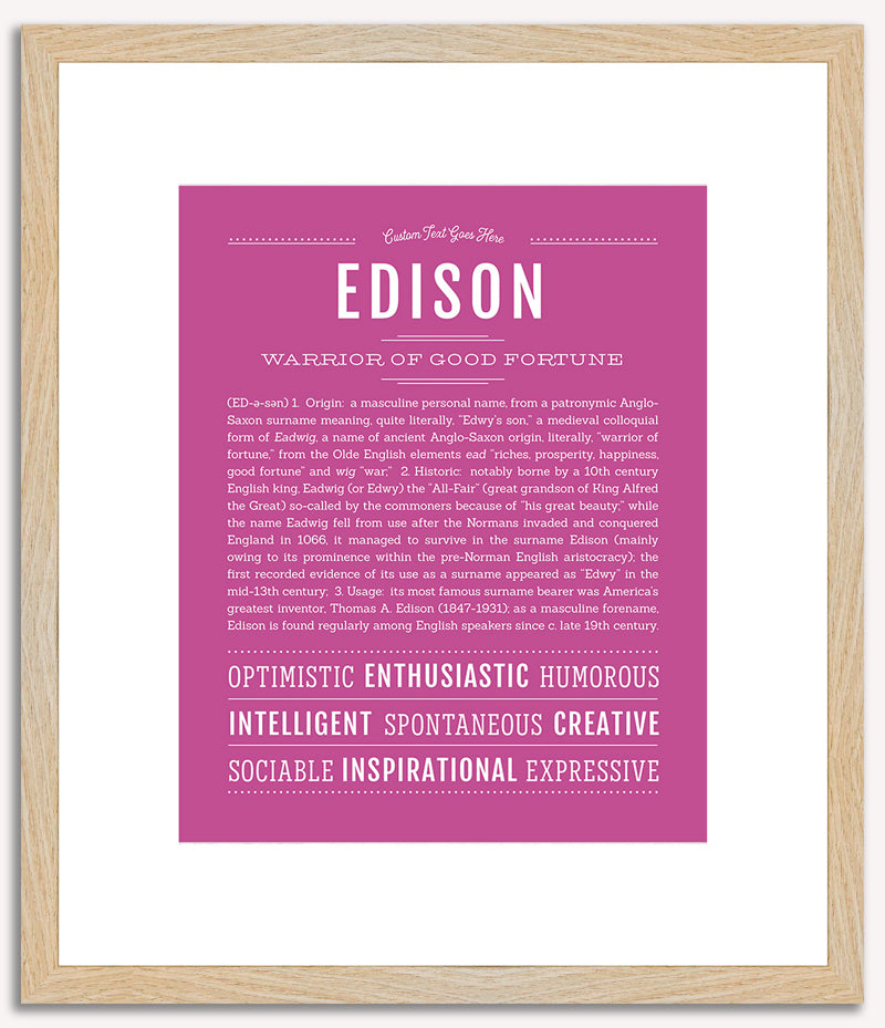 Edison | Name Art Print