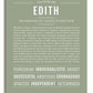 Edith | Name Art Print – Name Stories