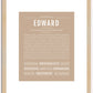 Edward | Name Art Print