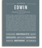 Edwin | Name Art Print – Name Stories