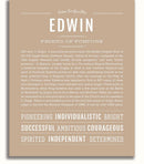 Edwin | Name Art Print – Name Stories