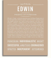 Edwin | Name Art Print – Name Stories