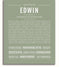 Edwin Personalized Name Meaning Art Prints – Name Stories