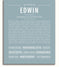 Edwin Personalized Name Meaning Art Prints – Name Stories