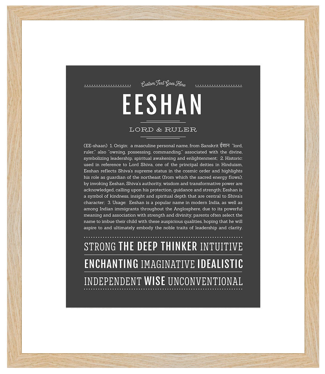 Frame Options | Charcoal Gray | Maple Frame, Matted