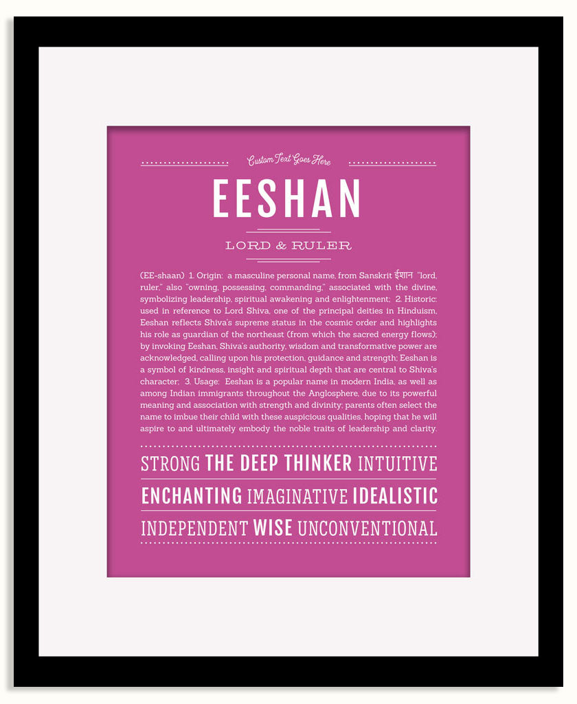 Frame Options | Dark Pink | Black Frame, Matted