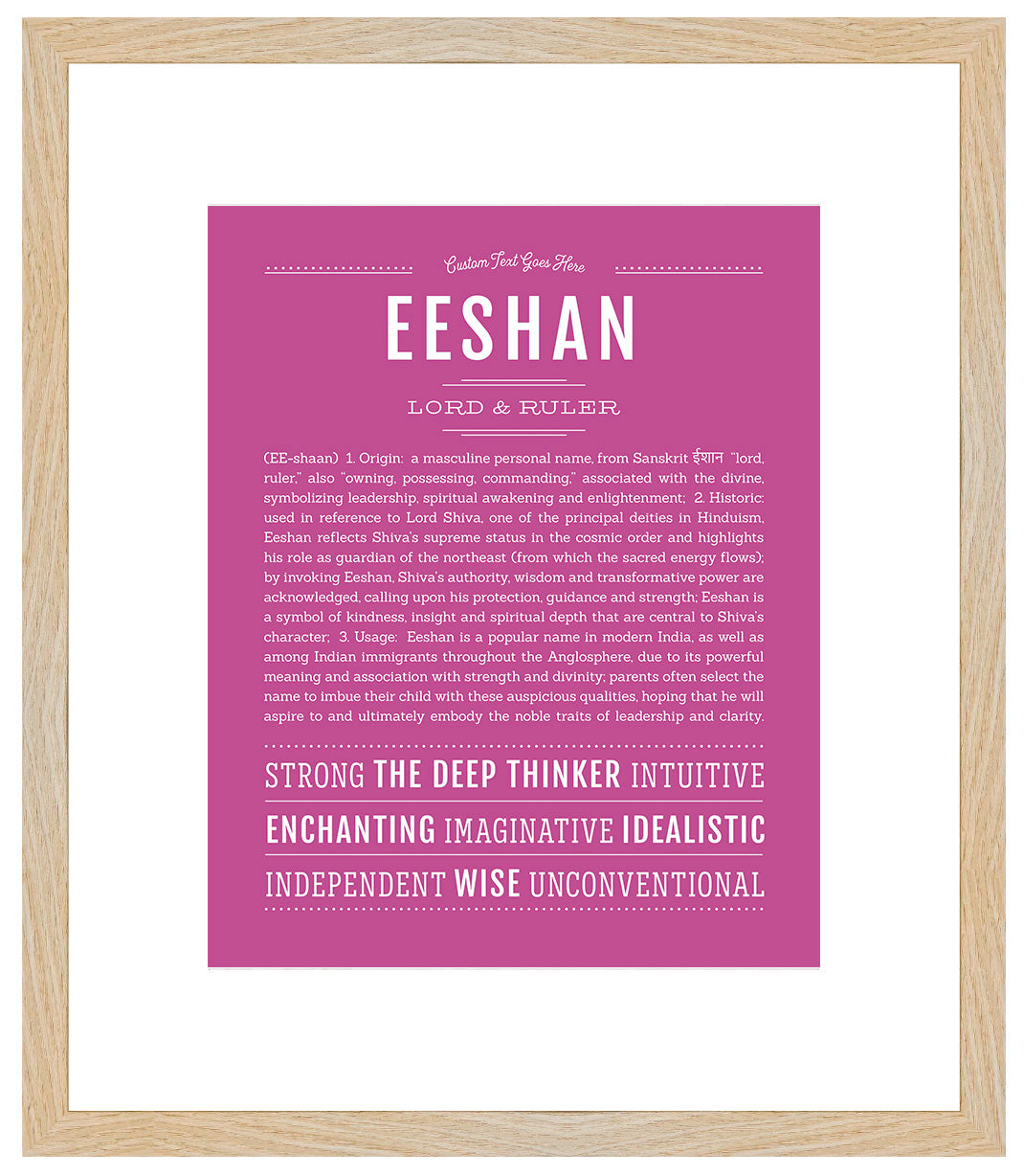 Frame Options | Dark Pink | Maple Frame, Matted