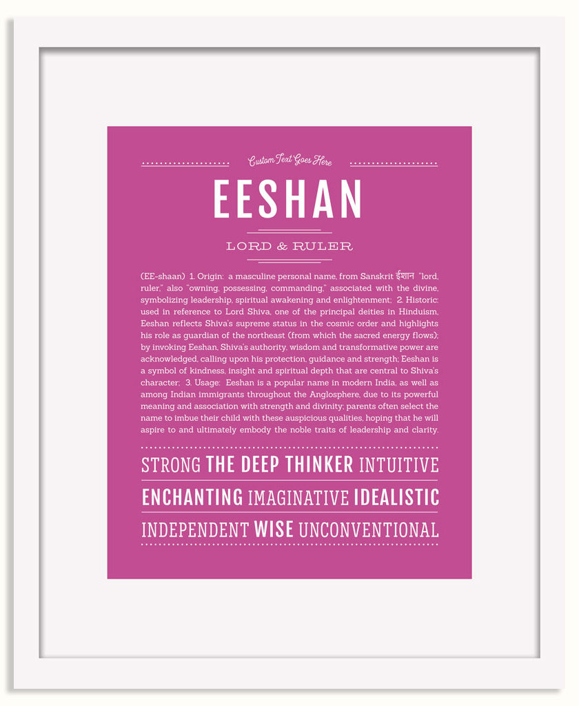 Frame Options | Dark Pink | White Frame, Matted