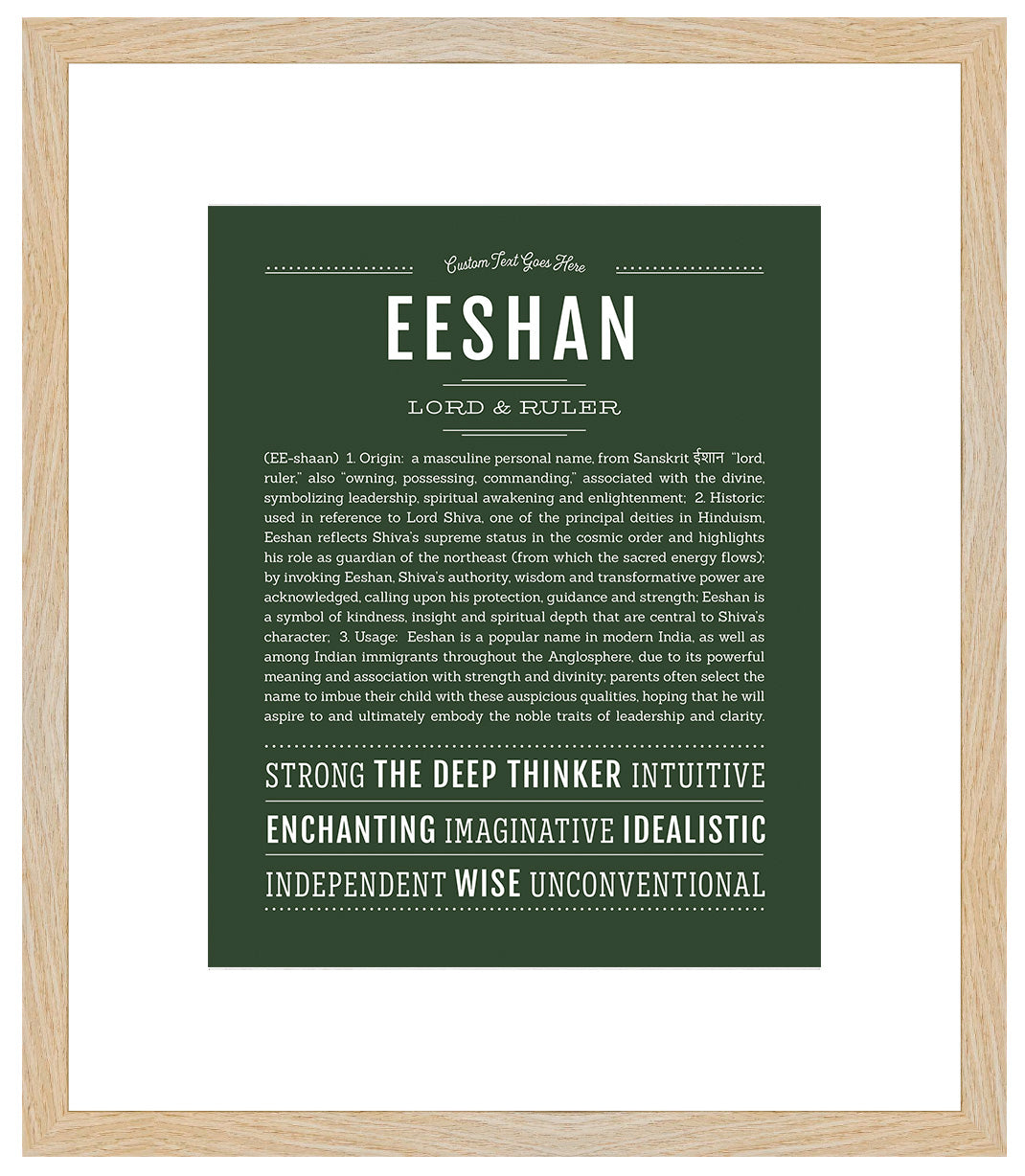 Frame Options | Deep Forest | Maple Frame, Matted