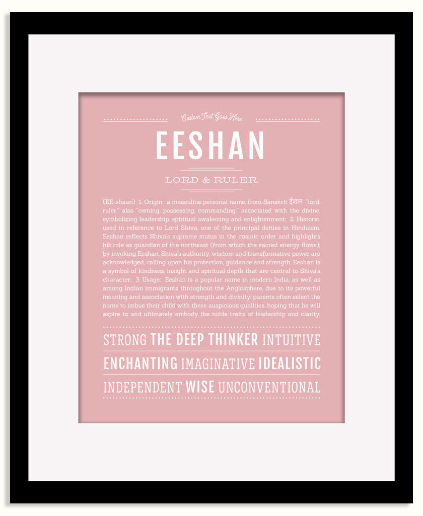 Frame Options | Dusty Rose | Black Frame, Matted