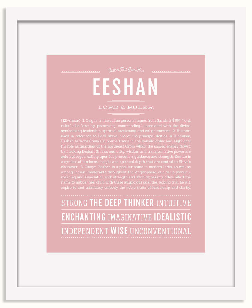 Frame Options | Dusty Rose | White Frame, Matted