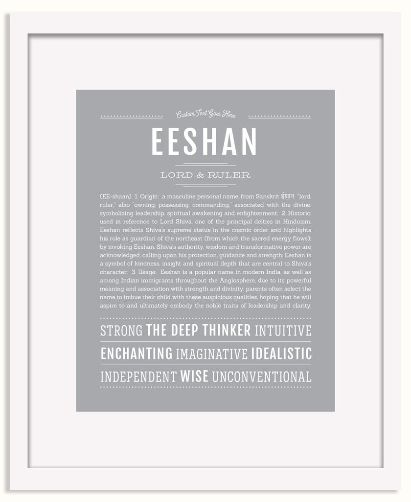 Frame Options | Light Gray | White Frame, Matted