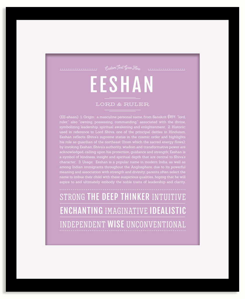 Frame Options | Lilac | Black Frame, Matted