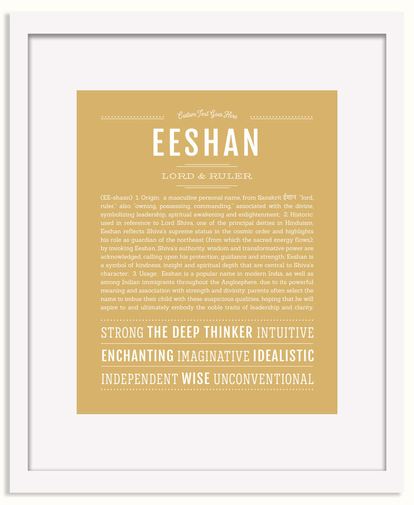 Frame Options | Matte Gold | White Frame, Matted