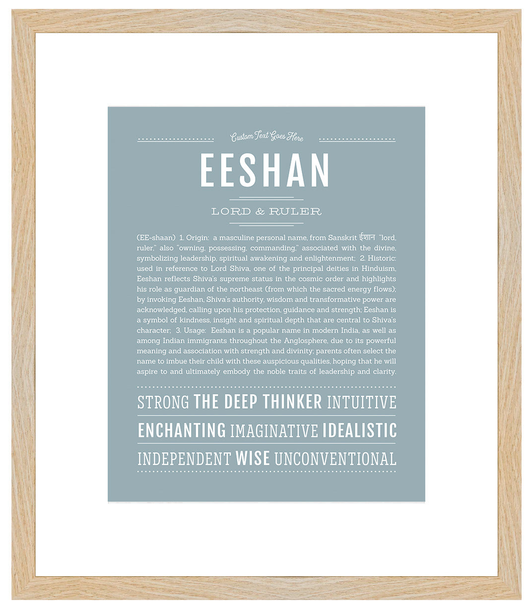 Frame Options | Powder Blue | Maple Frame, Matted