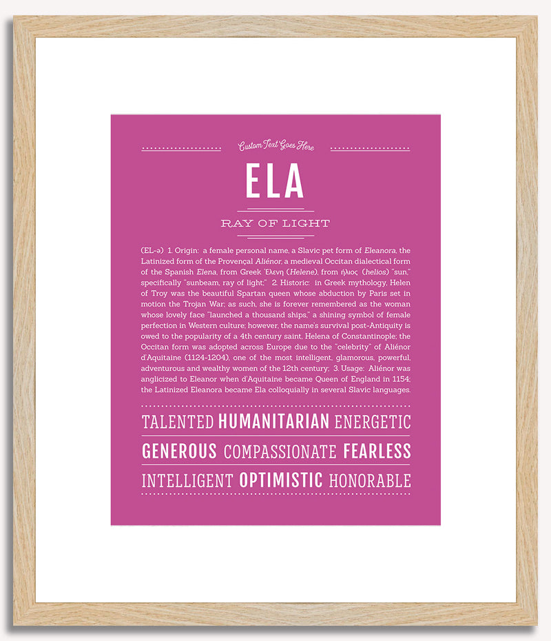 Ela | Name Art Print