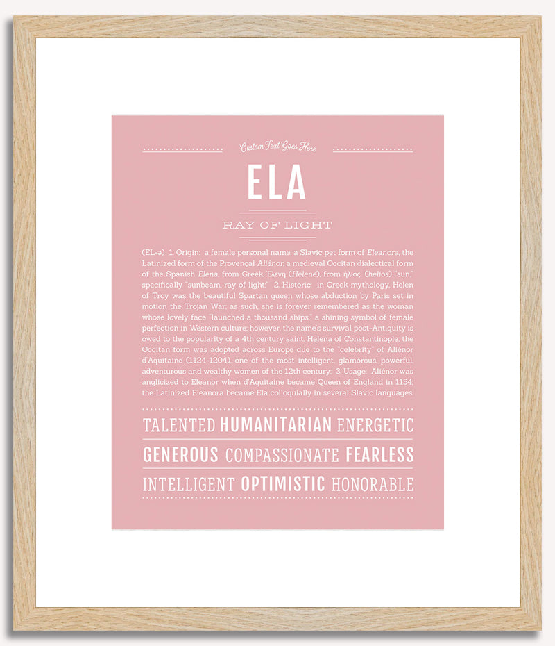 Ela | Name Art Print