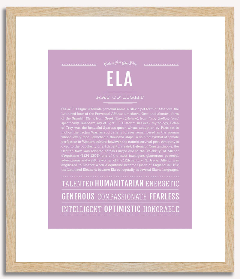 Ela | Name Art Print