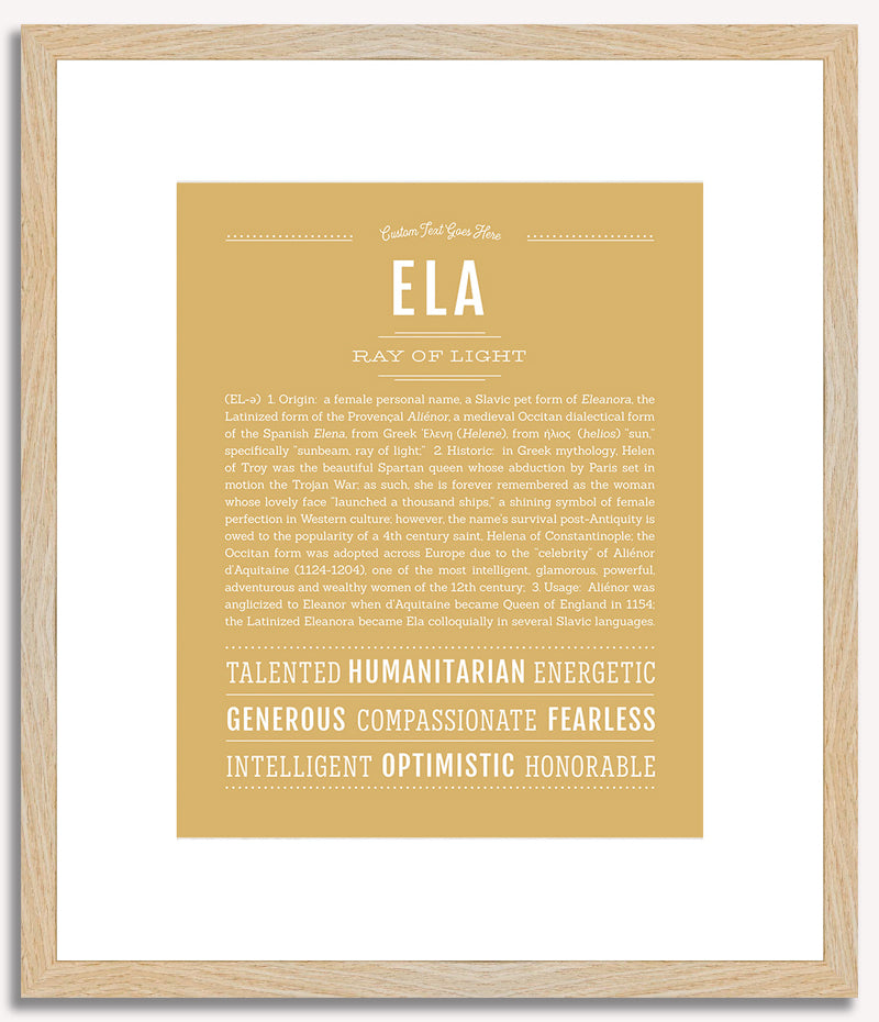 Ela | Name Art Print