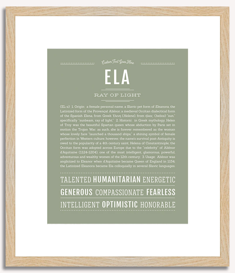 Ela | Name Art Print