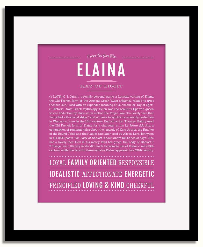 Frame Options | Dark Pink | Black Frame, Matted