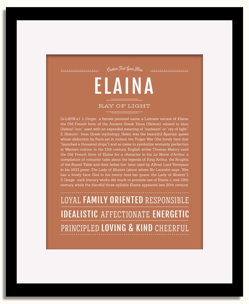 Frame Options | Terra Cotta | Black Frame, Matted