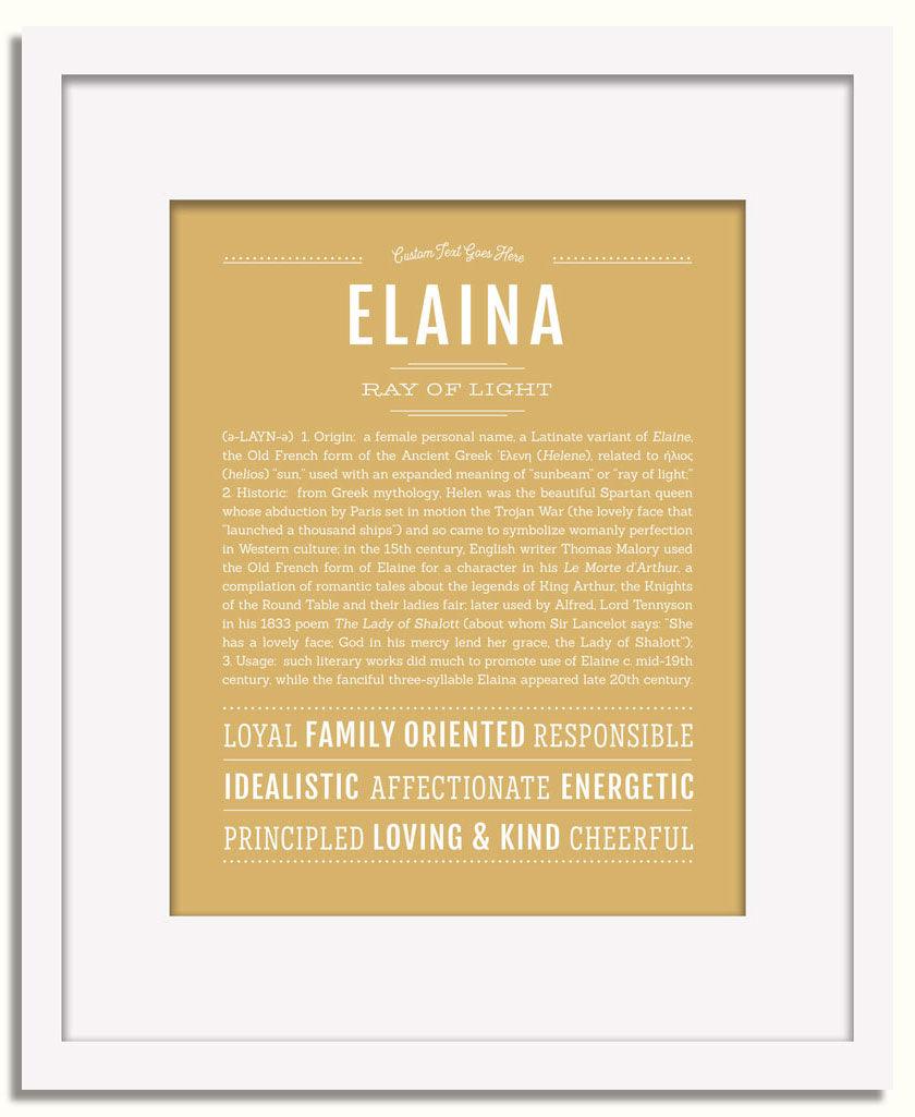 Frame Options | Matte Gold | White Frame, Matted