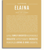 Elaina | Name Art Print – Name Stories