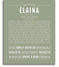 Elaina | Name Art Print – Name Stories