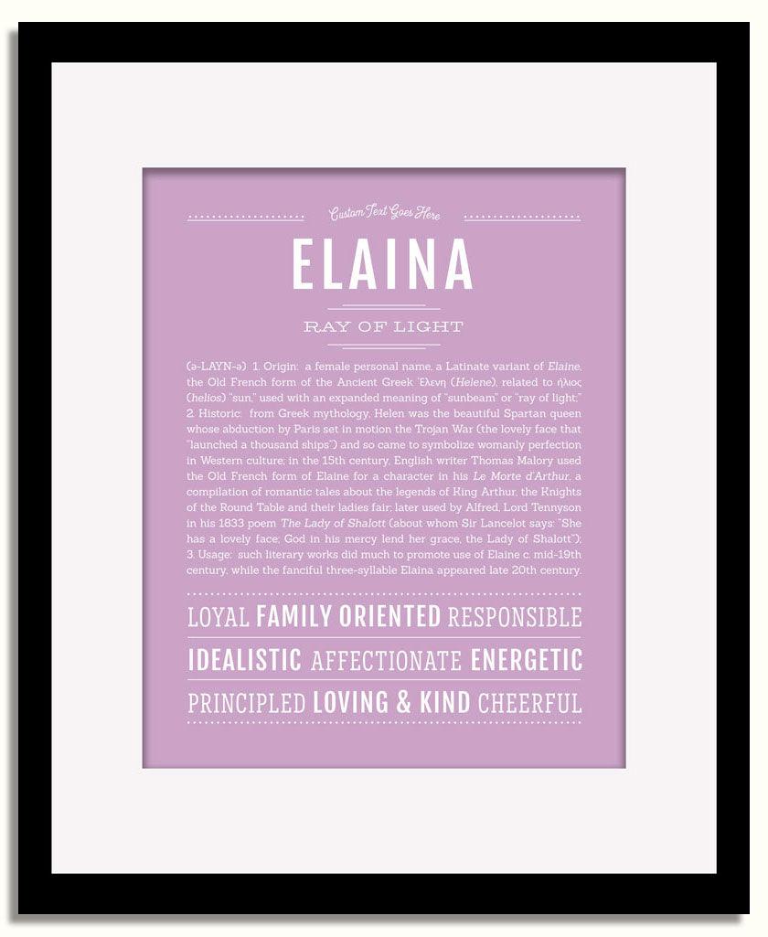 Frame Options | Lilac | Black Frame, Matted